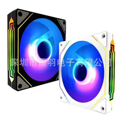 Prism Dört Nesil Pro 12cm Bilgisayar Kasa Fanı ARGB Godlight Senkron RGB Fantezi Sıcaklık Kontrolü Sessiz Fan