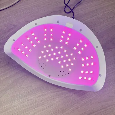 69 LED çift el kırmızı ışıklı tırnak lambası, 120W yüksek güçlü - 5