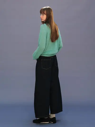 Women's High-Waist Straight Jeans, Thick Lining, H63811