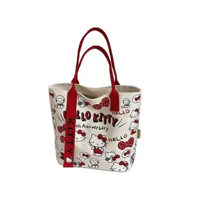 Large Capacity Cute Cartoon Canvas Tote Bag for Women - 5