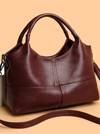 Women's Patchwork Handbag, Large Capacity, Single Shoulder and Crossbody - 1