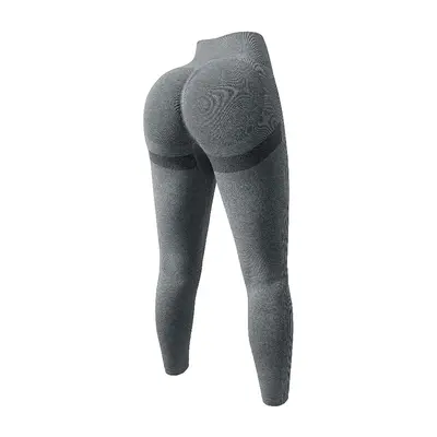 Damen-Sport-Yoga-Leggings Hochbund schnelltrocknend Herbst-Winter Pfirsich-Design - 9