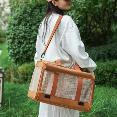Yuebai Rabbit Pet Bag Handheld Large Capacity Breathable Portable Space Oxford Cloth Single Shoulder Portable Foldable Cat and Dog Carrier Bag