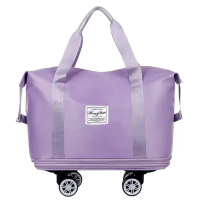 Erweiterbare Reisetasche mit Universalrädern, großes Fassungsvermögen, Damen-Nasswäsche-Trennaufbewahrung, Geschäftsreise-Fitnesstasche, Universitäts-Reisetasche - 6