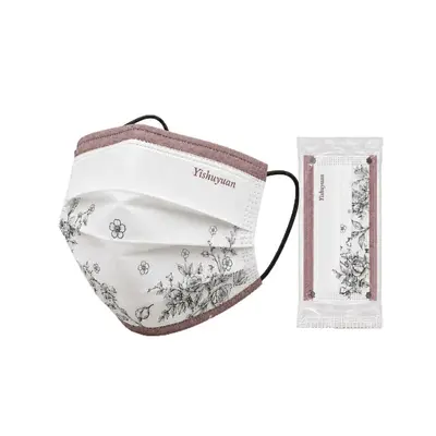 Einweg-Gesichtsmasken mit Blumenmuster, einzeln verpackt