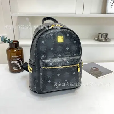 Printed Unisex Backpack with Metal Studs for Travel and School - 9