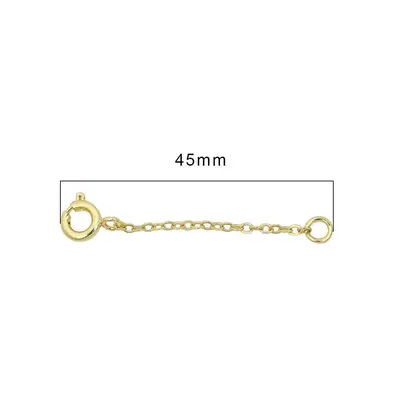14K Gold Plated Lobster Clasp Extension Chain, DIY Jewelry Making - 7