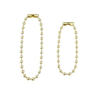 Silver Metal Bead Chain 10cm and 12cm for DIY Jewelry - 9