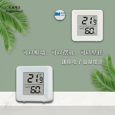 Electronic Digital Indoor Hygrometer and Thermometer, Mini Model - 2