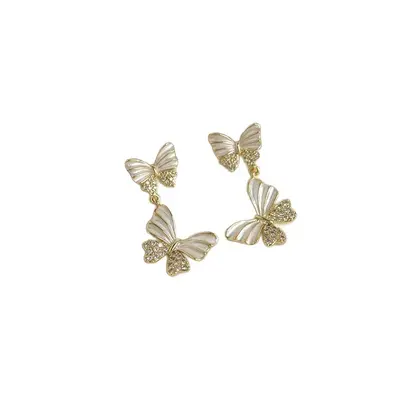 Retro gold versatile earrings women luxury