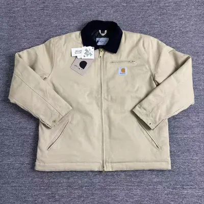 Kaha J01 Detroit-Style Thick Washed Canvas Jacket with Retro Collar - 8