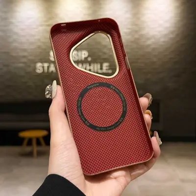 Huawei Pura 80 Pro Max ve Pura 70 için Kevlar Manyetik Mat Sert Telefon Kılıfı