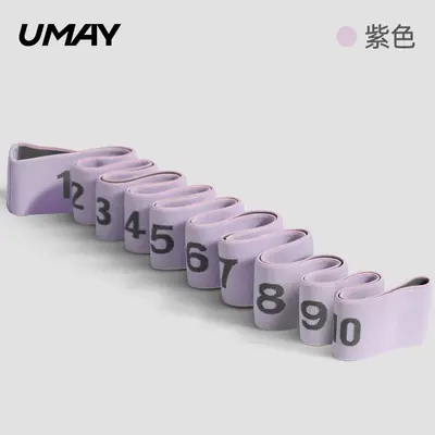 Yoga Resistance Band with Numbered Segments for Strength Training - 8