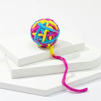 Plüsch-Katzenspielball mit Glocke, interaktiv - 5
