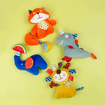 Durable Chew-Resistant Plush Pet Toy Set for Cats and Dogs - 4