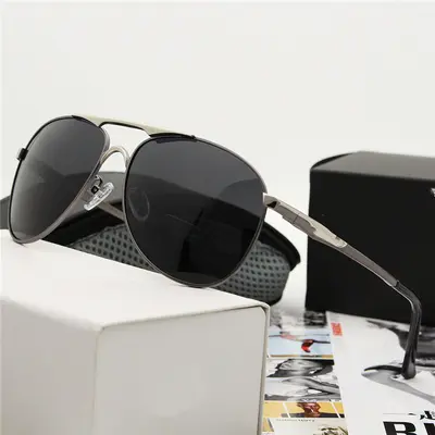 Men's Polarized Pilot Sunglasses, UV Protection, Driving and Fishing, Model 8722 - 4
