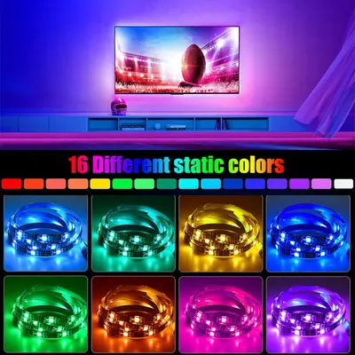 TV arka plan LED şerit ışık, kablosuz Bluetooth, RGB müzik modu