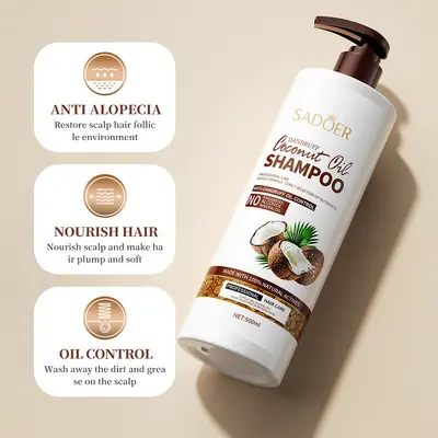 SADOER Kokosnuss-Aminosäure Erfrischungsshampoo, 500ml