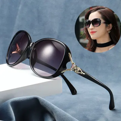 Women's Large Frame Fox Head Sunglasses, Classic Fashion Style - 3