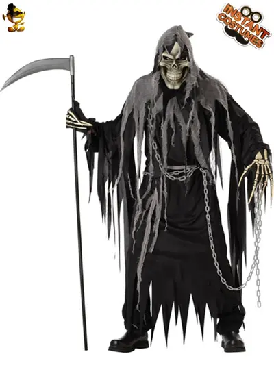 Halloween Adult Grim Reaper Costume with Scythe