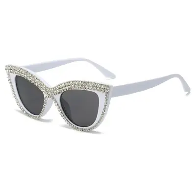 Cat-Eye-Brillengestell mit Strasssteinen - 8