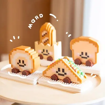 LEGO-Compatible Bread Head Roll Printed Building Blocks Educational Toy - 2