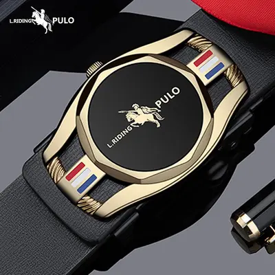 【TikTok Sıcak Ürün】Paul Basit Moda Kemer Klasik Erkek Kemeri Otomatik Tokalı Çok Yönlü Moda Kemeri - 11