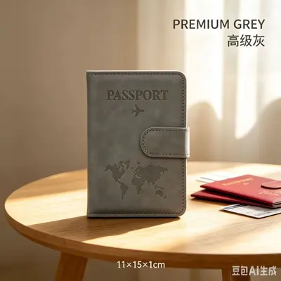 Passport Holder Multifunctional SIM Card Slot Matte PU - 13