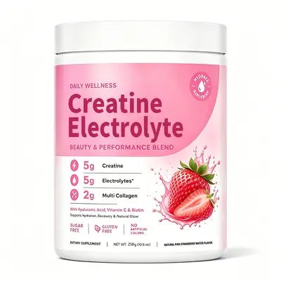 跨境爆款 胶原肌酸电解质饮料CreatineElectrolyte运动维C补充剂