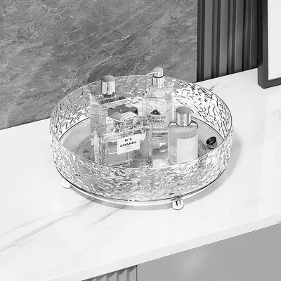 Rotating cosmetic storage box for makeup desk