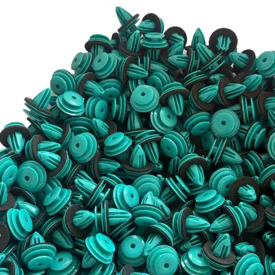 Car Door Panel Clips, Thickened Green Solid Interior Trim Clips - 5