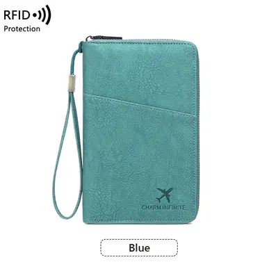 RFID passport holder, anti-magnetic zip case - 12