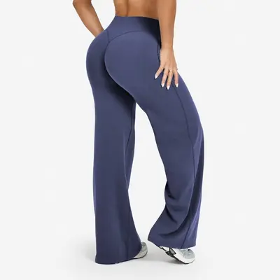 High-Waisted Butt-Lifting Wide-Leg Yoga Pants for Women