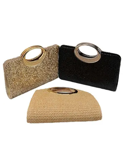 Abendtasche mit Ringgriff, modische Partytasche