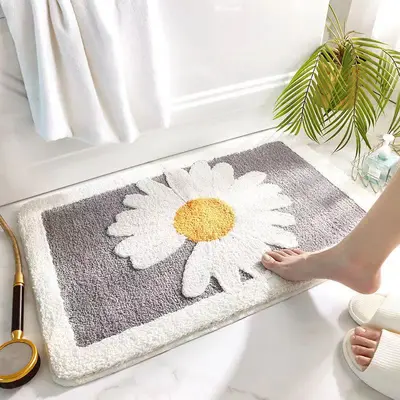 Bathroom Mat, Absorbent Non-Slip Thick Entrance Rug, Multiple Designs - 10