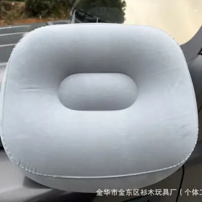 Press-to-inflate cushion seat pad, portable and lightweight