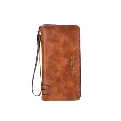 Long Men's Wallet with Zipper Coin Pocket and Phone Bag - 9