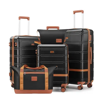 Multifunctional Travel Luggage Set with Zipper and Trolley, Impact-Resistant - 7