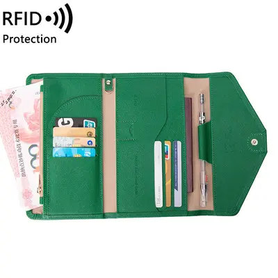 RFID pasaport cüzdanı çok fonksiyonlu belge organizer - 12