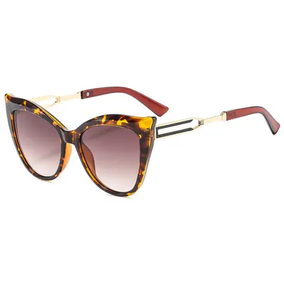 Gradient Cat-Eye Sunglasses, Retro Oversized Frame - 10