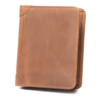 Men's Genuine Leather Wallet, Crazy Horse Leather, Multi-Card Slots - 6