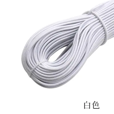 Outdoor Black and White High Elastic Round Elastic Rubber Band Luggage Trampoline Sports Multi-strand Latex Elastic Cord - 8