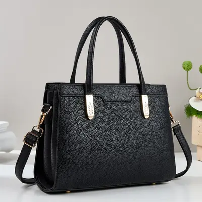 Retro Large-Capacity Women's Handbag, Single-Shoulder Commuter Bag - 8