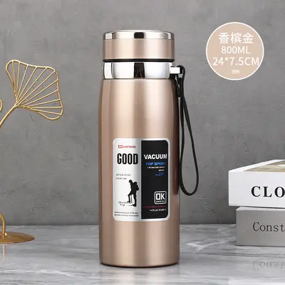 Stainless Steel Insulated Bottle, Large Capacity, Portable for Car and Outdoor - 9