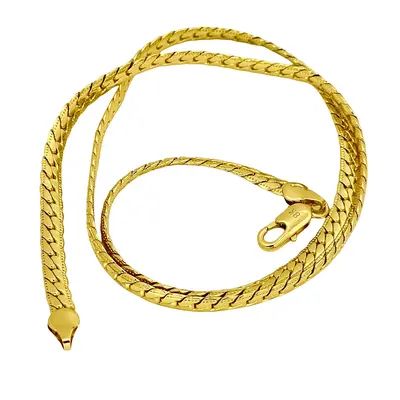 TEMU AliExpress popüler Avrupa ve Amerikan moda gümüş takı 18K altın kaplama takı 5MM araba dantel yan kolye 20-60cm - 4