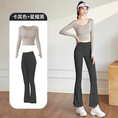 Yoga pants, high waist, fitted, breathable - 11