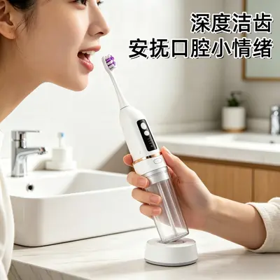 Elektrikli diş fırçası ve oral irrigatör kombinesi