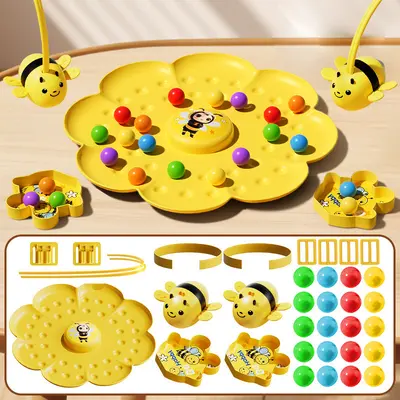 Little Bee Pick Beans Educational Board Game for Kids, Attention Training - 7