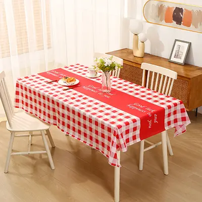 Waterproof PEVA Checkered Tablecloth, Oil-Resistant, Wipe-Clean - 3