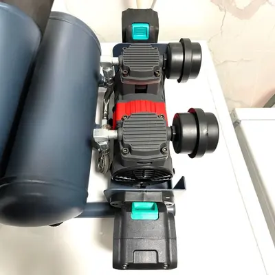 双电池双缸小型锂电空压机手提便携充气泵无线户外车载轮胎加压泵